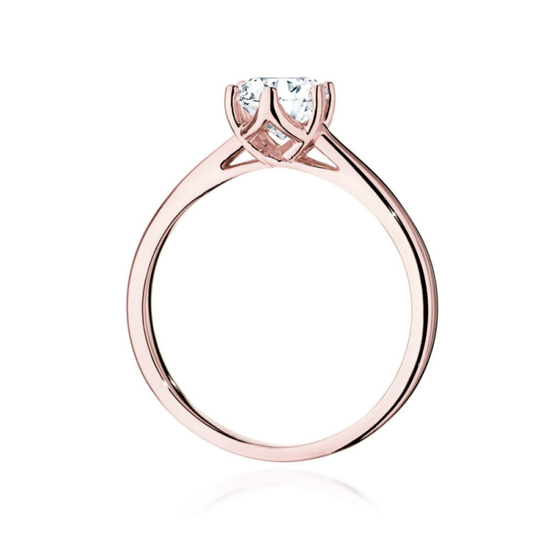 Pierścionek W540 Diament 0,70ct różowe złoto