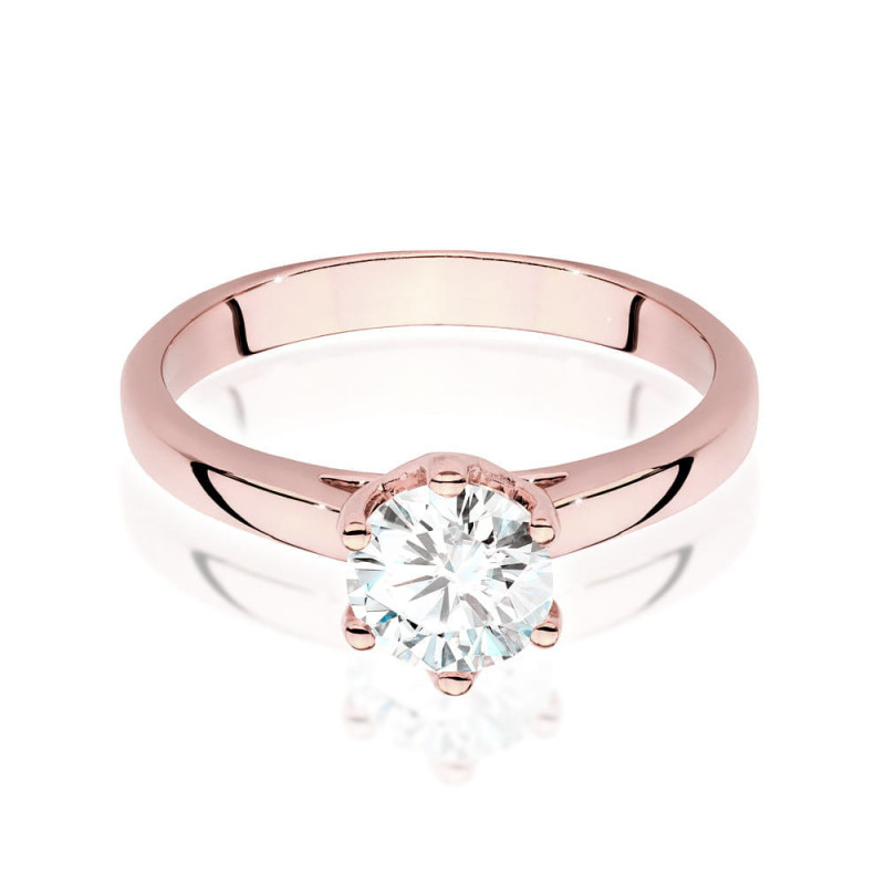 Pierścionek W540 Diament 1,00ct różowe złoto