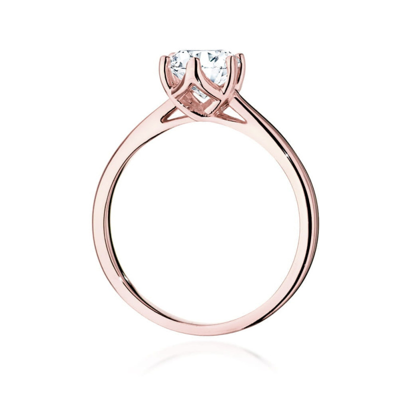 Pierścionek W540 Diament 1,00ct różowe złoto