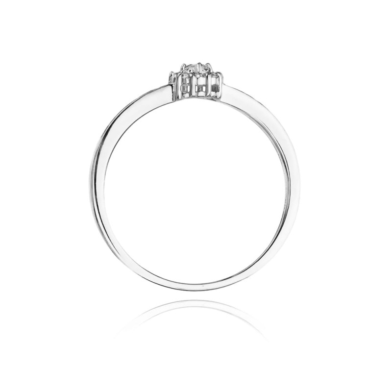 Pierścionek W091 Diament 0,04ct białe złoto