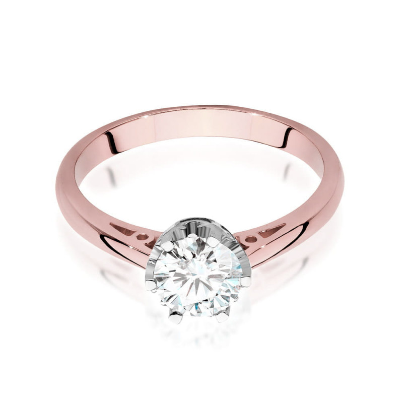 Pierścionek W542 Diament 0,70ct różowe złoto