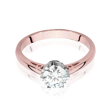 Pierścionek W542 Diament 0,70ct różowe złoto