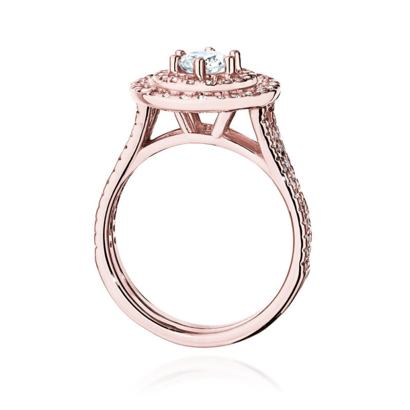 Pierścionek W549 Diament 0,40ct różowe złoto