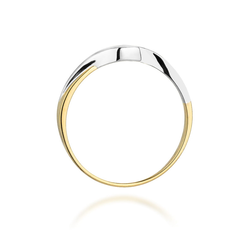 "Pierścionek W158 Diament 0,05ct żółte złoto - Daimana.pl"