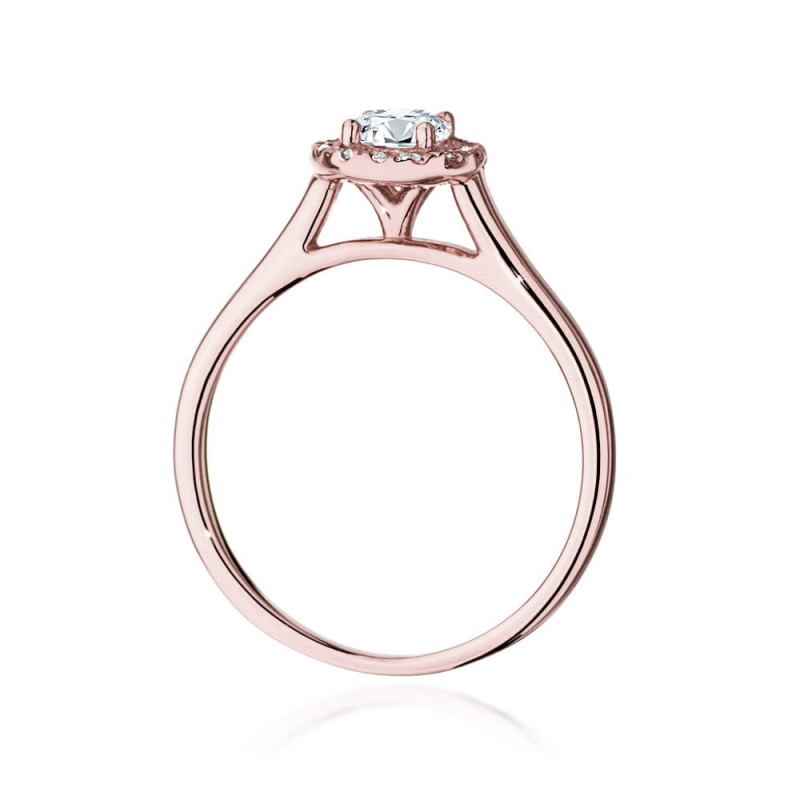 Pierścionek W550 Diament 0,40ct różowe złoto