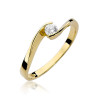 "Pierścionek W160 | Diament 0,13ct | Żółte złoto | Daimana.pl"