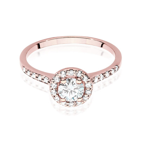Pierścionek W551 Diament 0,50ct różowe złoto