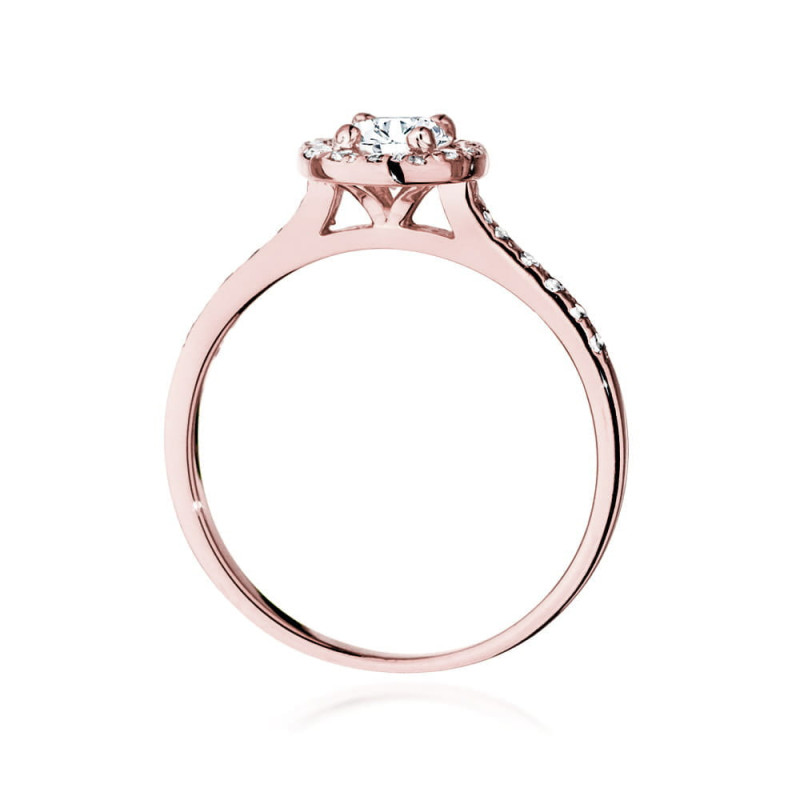 Pierścionek W551 Diament 0,50ct różowe złoto