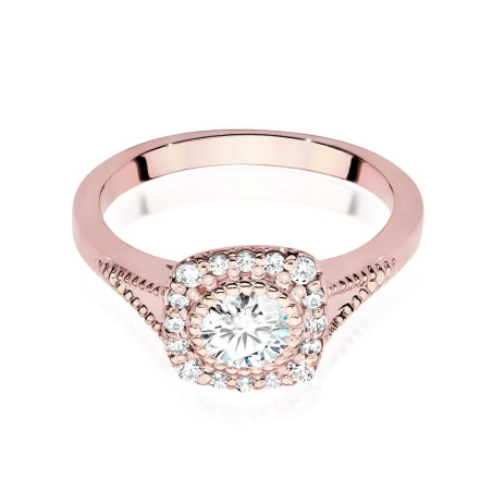 Pierścionek W552 Diament 0,40ct różowe złoto