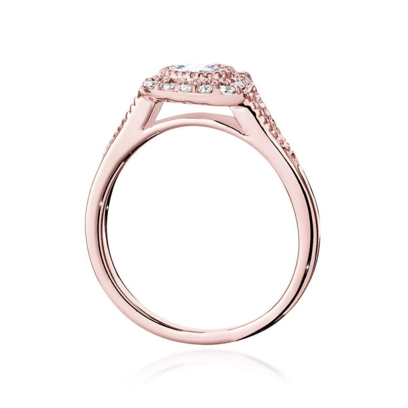 Pierścionek W552 Diament 0,40ct różowe złoto