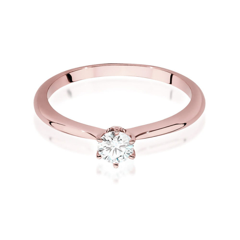 Pierścionek W553 Diament 0,40ct różowe złoto