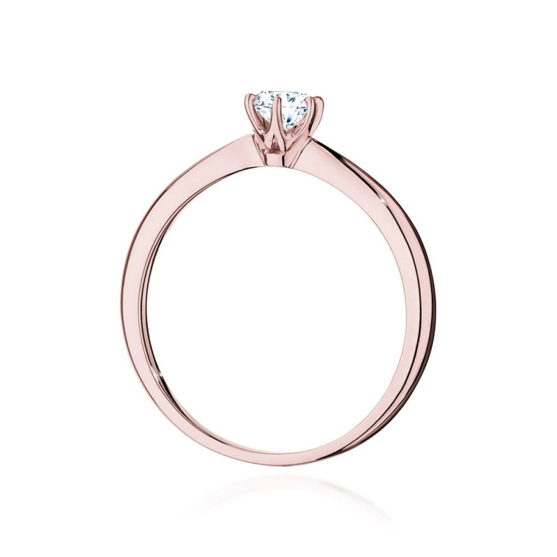 Pierścionek W553 Diament 0,40ct różowe złoto