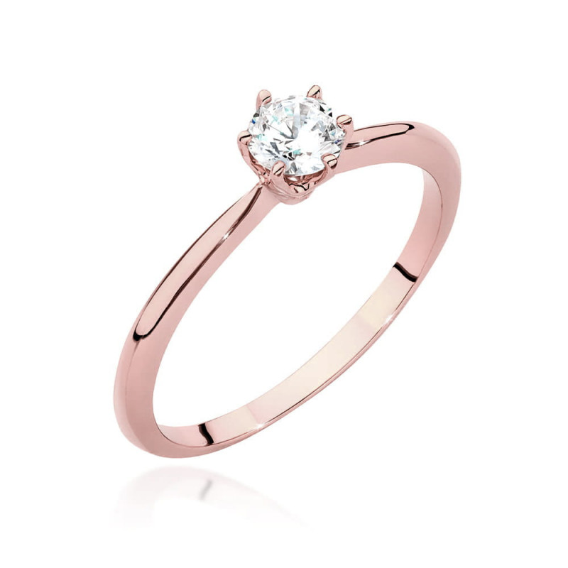 Pierścionek W553 Diament 0,50ct różowe złoto