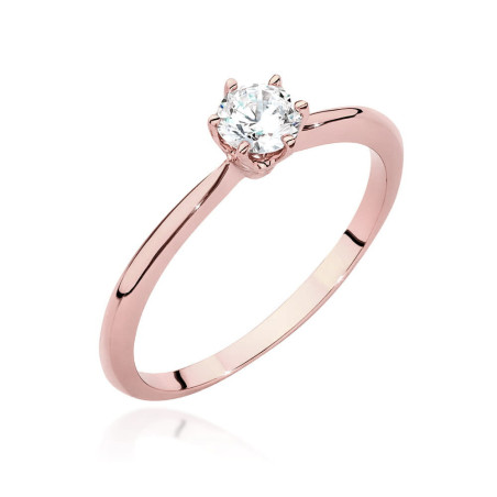 Pierścionek W553 Diament 0,50ct różowe złoto