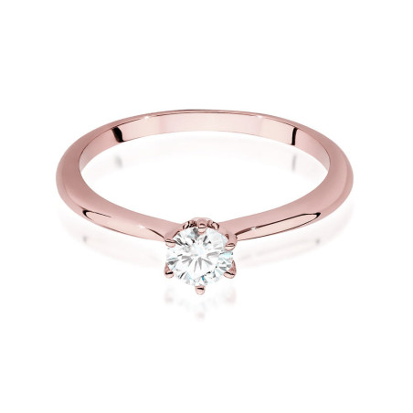 Pierścionek W553 Diament 0,50ct różowe złoto