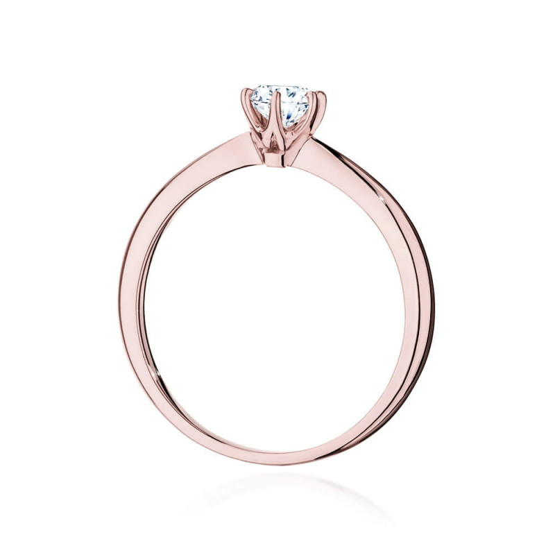 Pierścionek W553 Diament 0,50ct różowe złoto