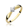 "Pierścionek W171 Diament 0,12ct żółte złoto - Daimana.pl: Najwy