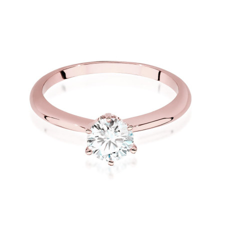 Pierścionek W553 Diament 0,70ct różowe złoto