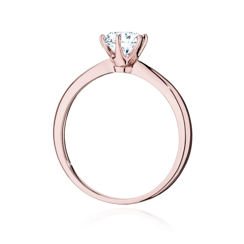 Pierścionek W553 Diament 0,70ct różowe złoto