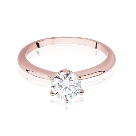 Pierścionek W553 Diament 1,00ct różowe złoto