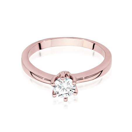 Pierścionek W563 Diament 0,40ct różowe złoto