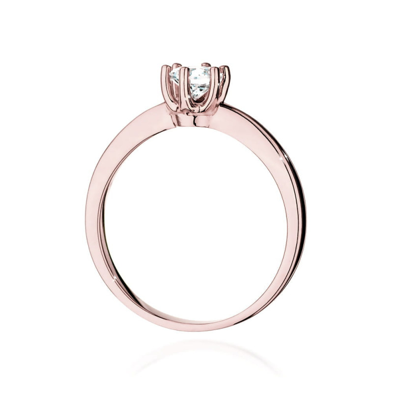 Pierścionek W563 Diament 0,40ct różowe złoto