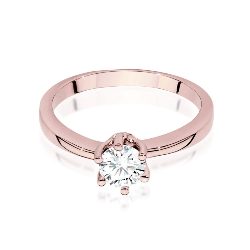 Pierścionek W563 Diament 0,50ct różowe złoto