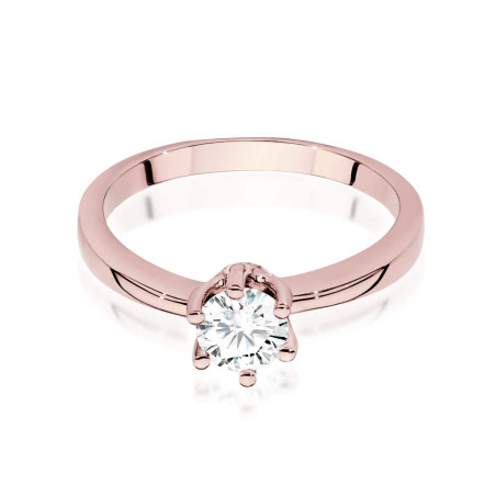 Pierścionek W563 Diament 0,50ct różowe złoto