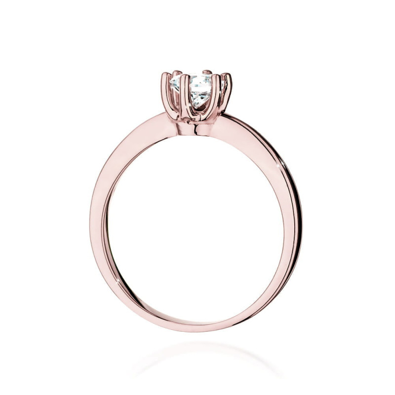 Pierścionek W563 Diament 0,50ct różowe złoto