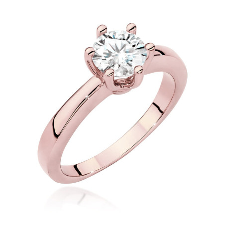 Pierścionek W563 Diament 0,70ct różowe złoto