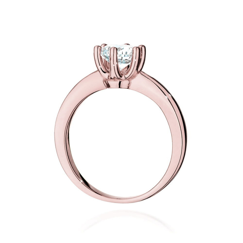 Pierścionek W563 Diament 0,70ct różowe złoto