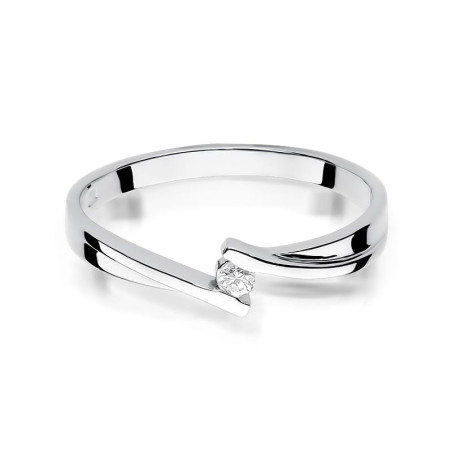 Pierścionek W137 Diament 0,04ct białe złoto