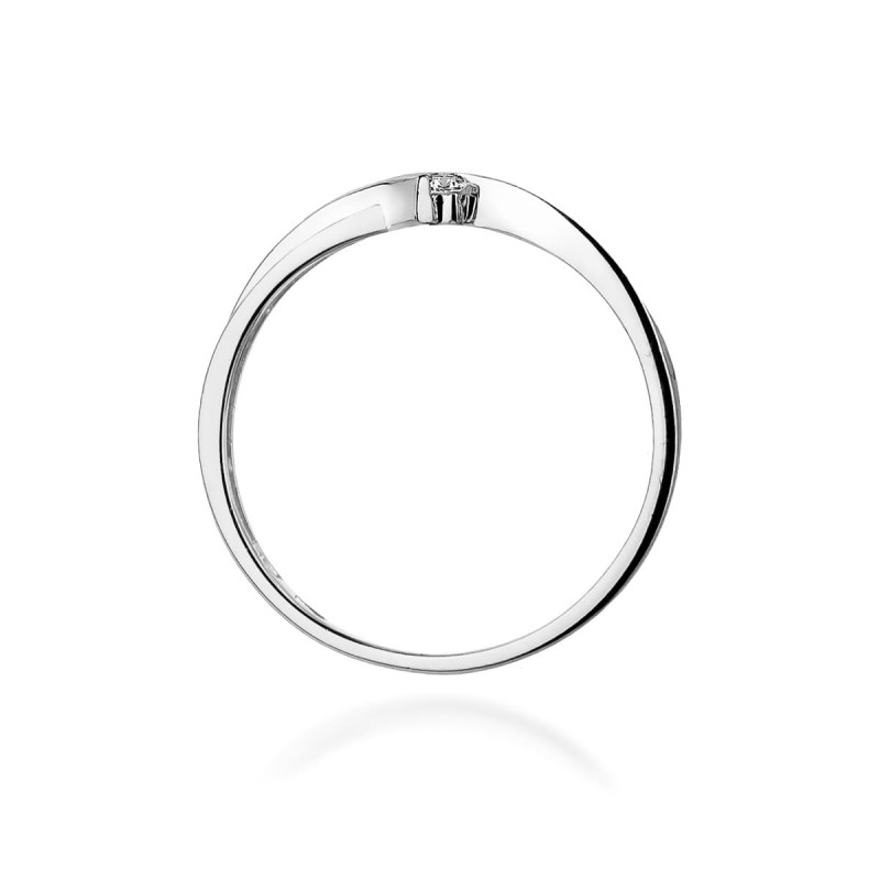 Pierścionek W137 Diament 0,04ct białe złoto