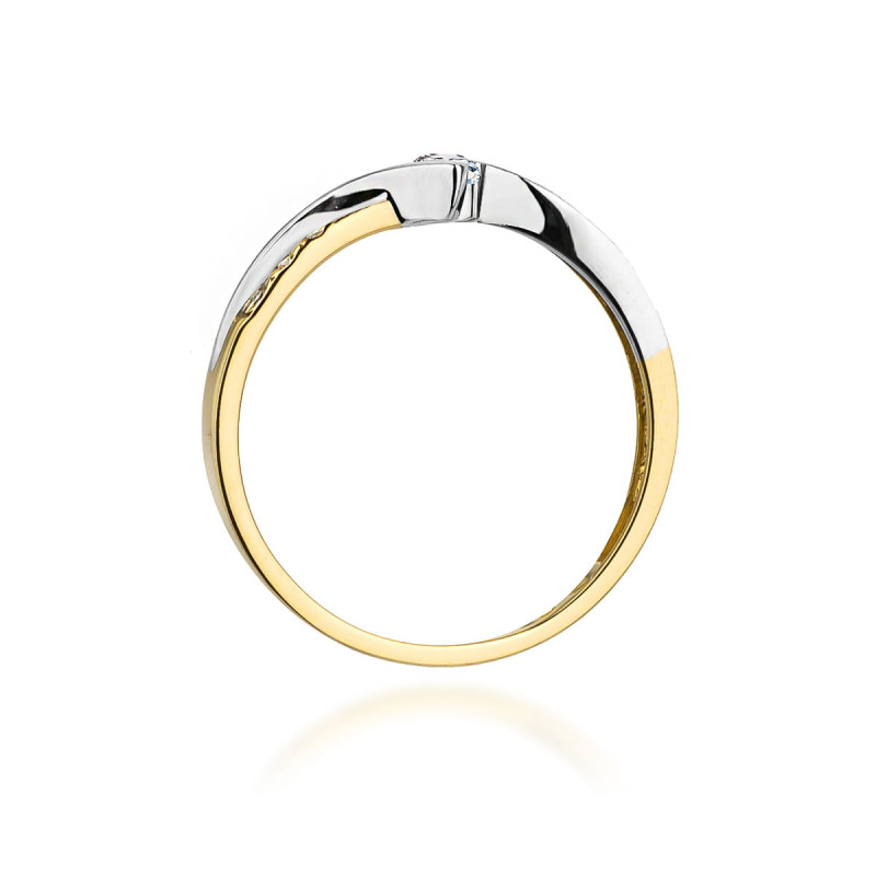 "Pierścionek W177 Diament 0,13ct Żółte Złoto - Daimana.pl | Skle