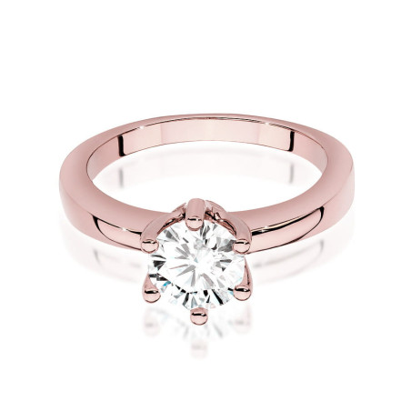 Pierścionek W563 Diament 1,00ct różowe złoto