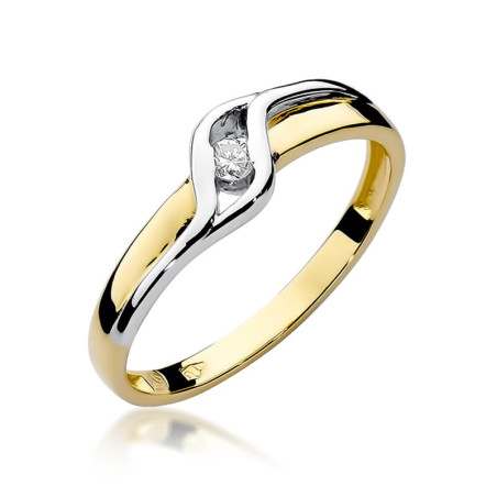 Pierścionek W178 Diament 0,04ct żółte złoto - Daimana.pl: Eksklu