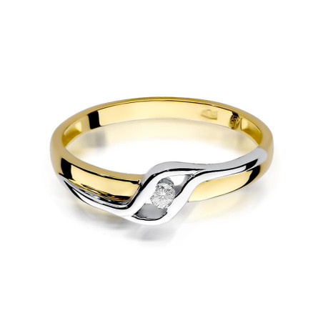 Pierścionek W178 Diament 0,04ct żółte złoto - Daimana.pl: Eksklu