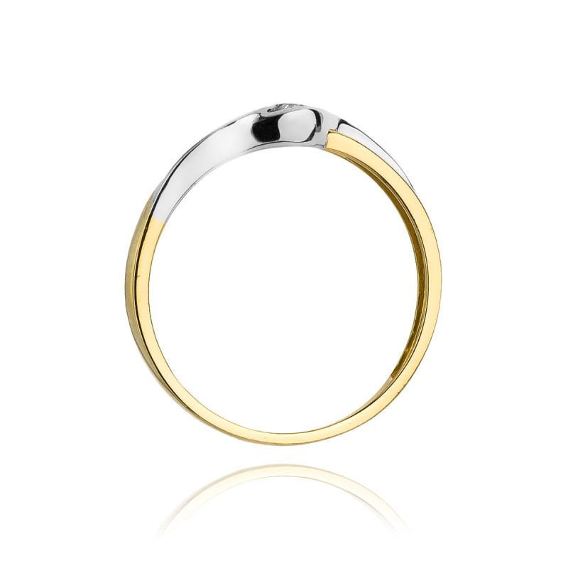 Pierścionek W178 Diament 0,04ct żółte złoto - Daimana.pl: Eksklu