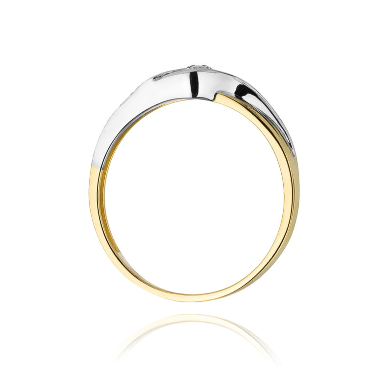 "Pierścionek W178 Diament 0,10ct | Żółte Złoto | Daimana.pl"