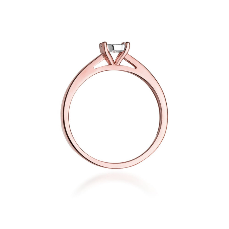 Pierścionek W007 Diament 0,08ct różowe złoto