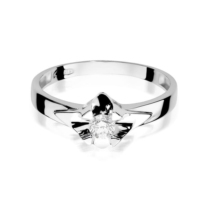 Pierścionek W155 Diament 0,20ct białe złoto