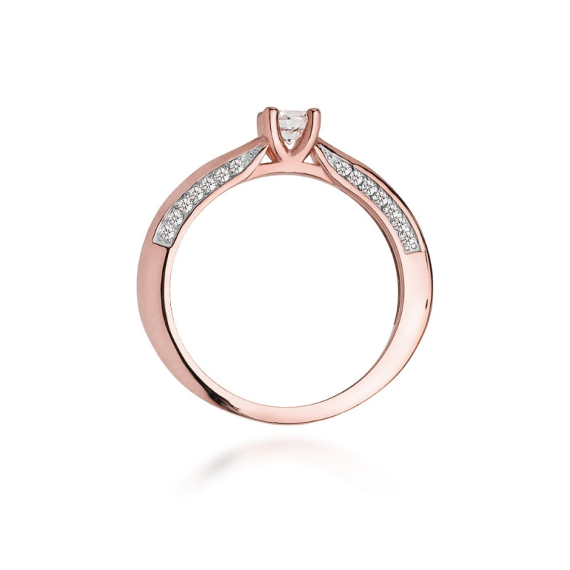 Pierścionek W009 Diament 0,30ct różowe złoto