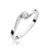 Pierścionek W160 Diament 0,13ct białe złoto