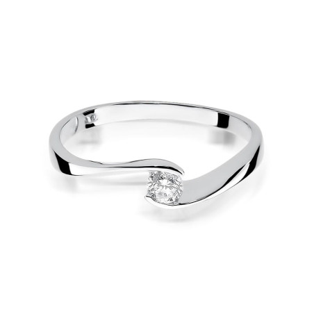 Pierścionek W160 Diament 0,13ct białe złoto