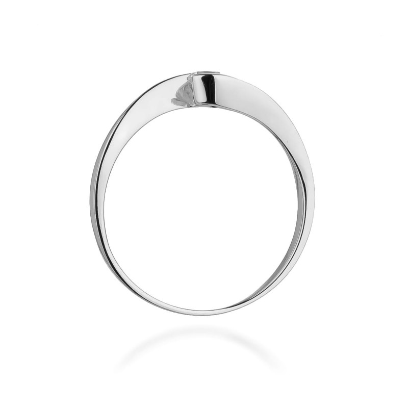 Pierścionek W160 Diament 0,13ct białe złoto