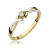 "Pierścionek W190 Diament 0,04ct żółte złoto - Daimana.pl: Najwy