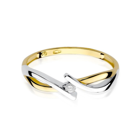 "Pierścionek W191 Diament 0,04ct Żółte Złoto - Daimana.pl | Najw