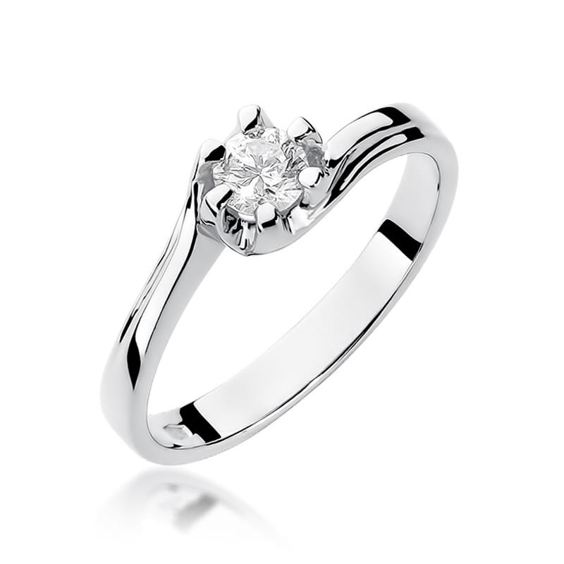 Pierścionek W163 Diament 0,30ct białe złoto