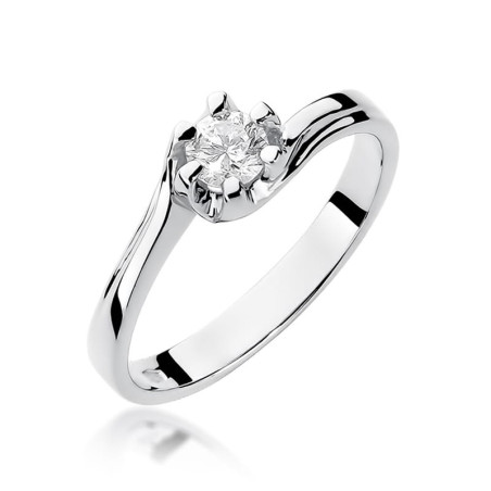Pierścionek W163 Diament 0,30ct białe złoto