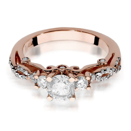 Pierścionek W023 Diament 0,50ct różowe złoto